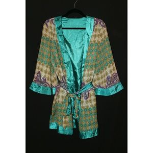 Vintage Silk Reversible Dressing Robe